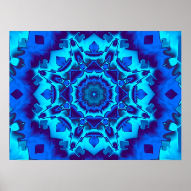 Blue Kaleidoskop Poster (Vorne)