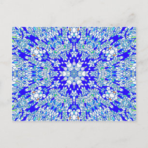 Blue Kaleidoskop Postkarte