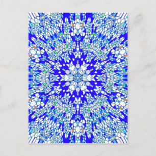 Blue Kaleidoskop Postkarte