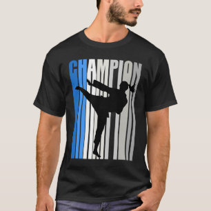 Blue Karate Champion Girls Geburtstag Wettbewerb T-Shirt