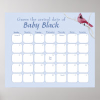 Blue Kardinal Bird Babydusche schätzt den Fälligke