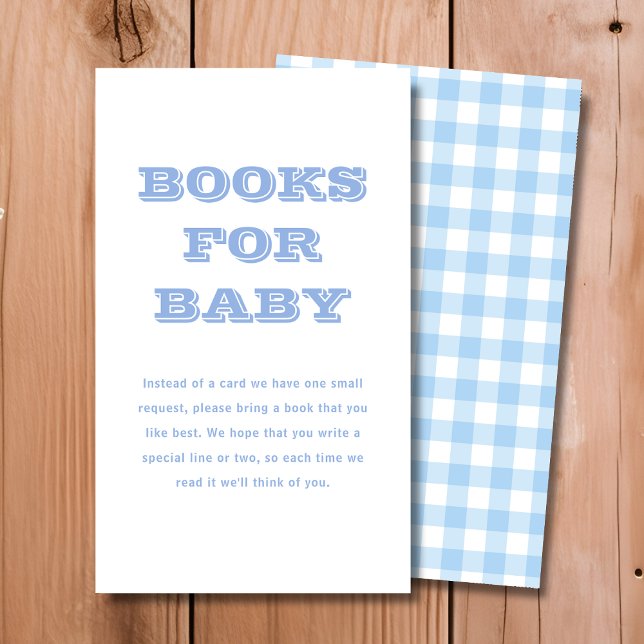 Blue Kariert Books for Baby | Babyparty Begleitkarte (Von Creator hochgeladen)