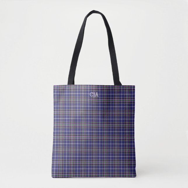 Blue Kariert Clan Alexander Tartan Monogram (Vorderseite)