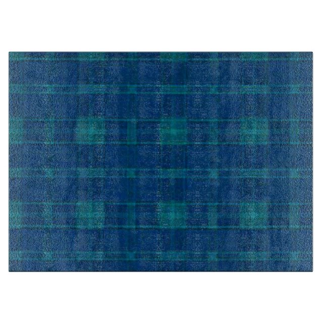 Blue Kariert Cutting Board Schneidebrett (Vorderseite)