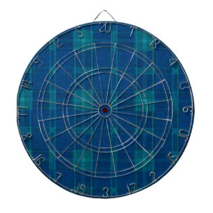Blue Kariert Dart Board Dartscheibe
