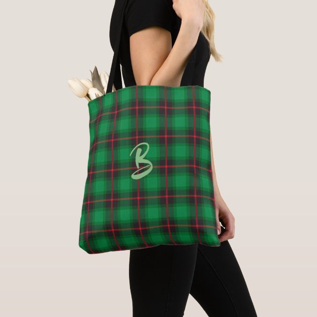 Blue Kariert Tartan Scotch Monogram Cool Tote Bag (Von Nahem)