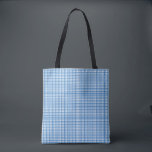 Blue Kariert Tote Bag<br><div class="desc">Ein einfaches,  blaues kariertes Design. Perfekt für Hanukkah</div>