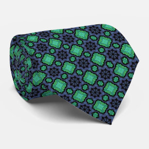 Blue Kariert und Green Neck Tie Krawatte