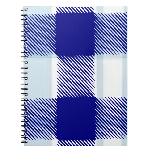 Blue Kariertes Notebook Notizblock (Vorderseite)