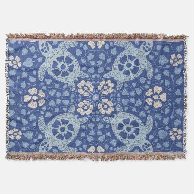 Blue Kauai Turtles Decke (Vorderseite)