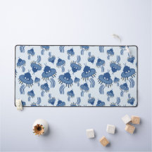 Blue Kawaii Octopus UFO