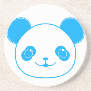 Blue Kawaii Panda Bear Getränkeuntersetzer