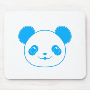 Blue Kawaii Panda Bear Mousepad