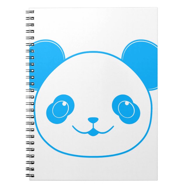 Blue Kawaii Panda Bear Notizblock (Vorderseite)
