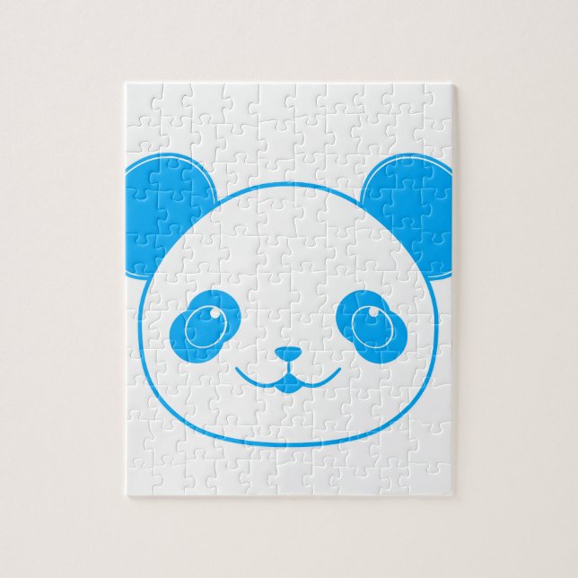 Blue Kawaii Panda Bear Puzzle (Vertikal)