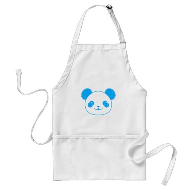 Blue Kawaii Panda Bear Schürze (Vorne)