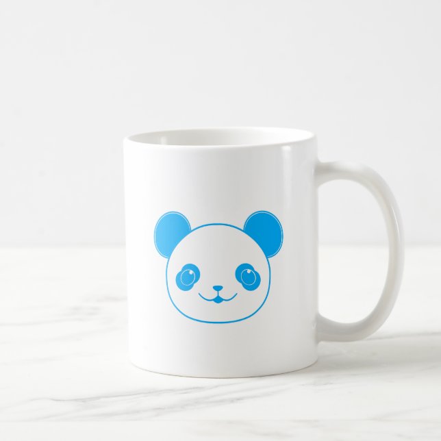 Blue Kawaii Panda Bear Tasse (Rechts)