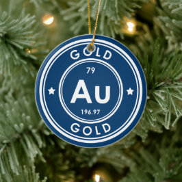 Blue Keramik Ornament Gold Element