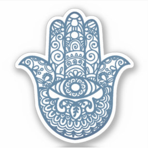 Blue Khamsa Hand Viel Glück Aufkleber