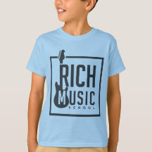 Blue Kids T - Shirt Rich Music School