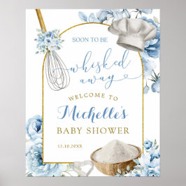 Blue Kitchen Brautparty Begrüßungszeichen Poster