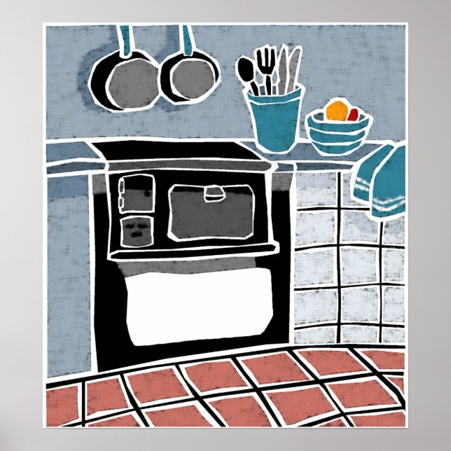 Blue Kitchen Poster (Vorne)