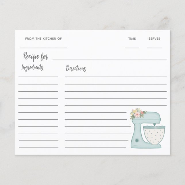 Blue Kitchen Stand Mixer Rezept (Vorderseite)