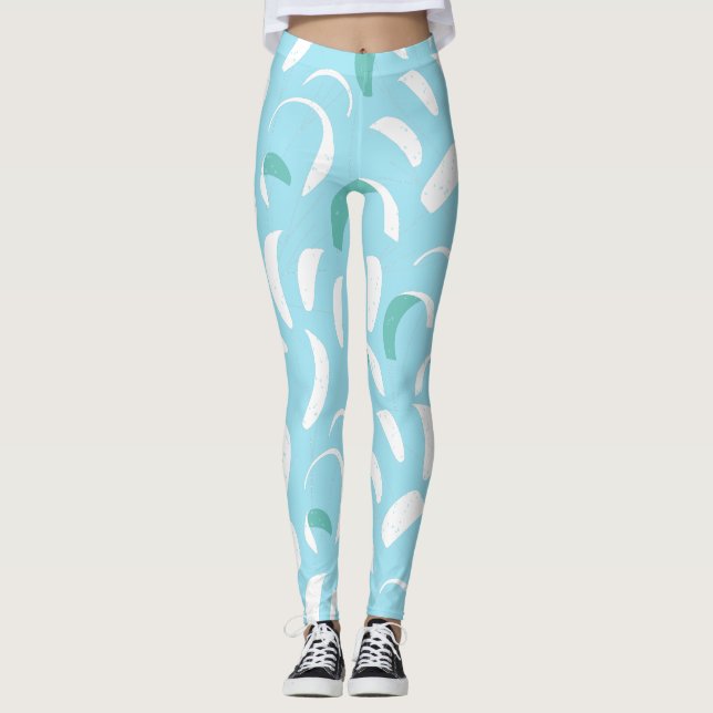 Blue Kite Surf Segeln und Lines Cool Wassersport Leggings (Vorderseite)