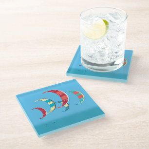Blue Kite Surfglas Untersetzer