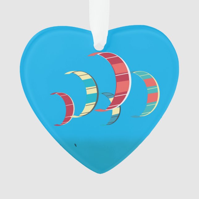 Blue Kiteboarding Ornament (Vorderseite)