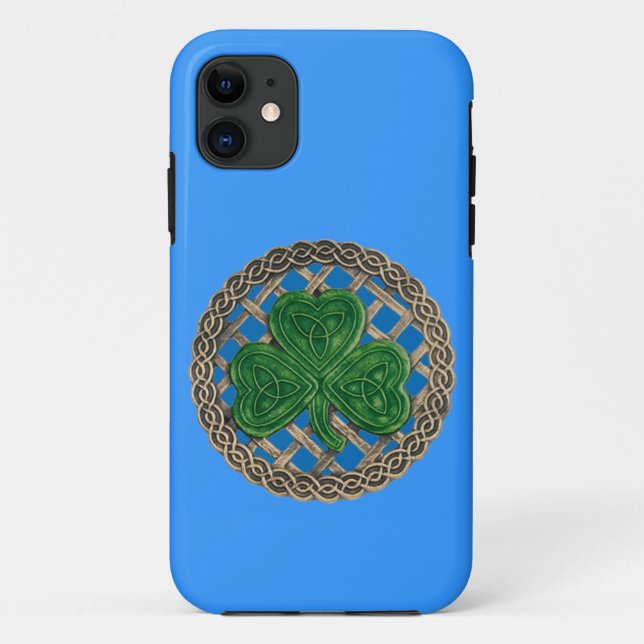 Blue Kleeblatt und keltische Knots iPhone 5 Fall Case-Mate iPhone Hülle (Rückseite)