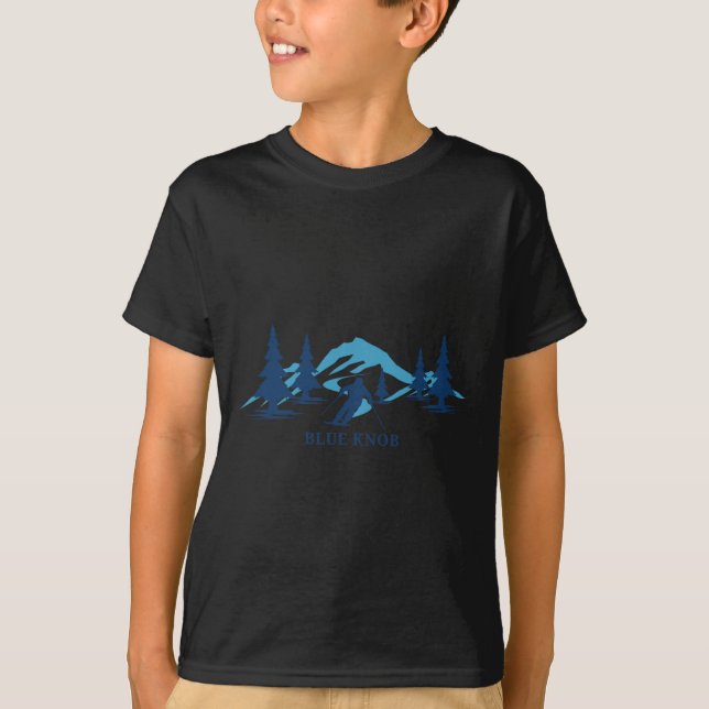 Blue Knob Pennsylvania Ski Resort Skier T-Shirt (Vorderseite)