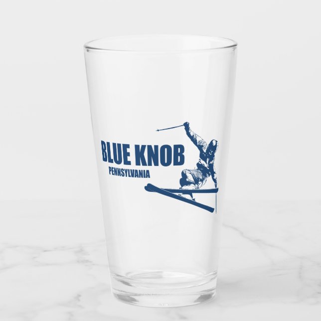 Blue Knob Pennsylvania Skier Glas (Vorderseite)