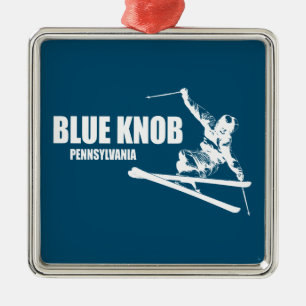 Blue Knob Pennsylvania Skier Ornament Aus Metall
