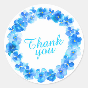 Blue Kraath danke Ihnen Aquarellkunst Aufkleber