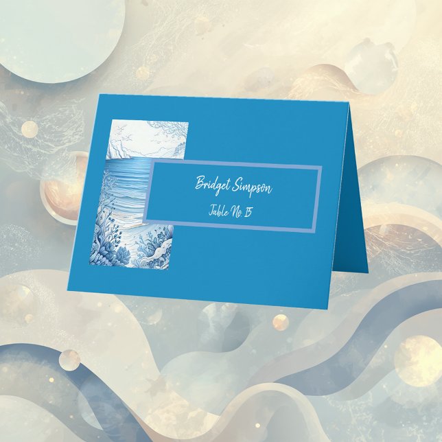 Blue Küstenvibe geklappt Dankeschön Karte (Von Creator hochgeladen)