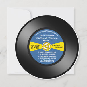Blue Label Vinyl 45 Rekordjubiläum Party Einladung