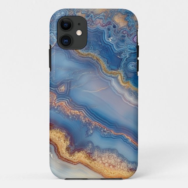 Blue Lace Agate Case-Mate iPhone Hülle (Rückseite)