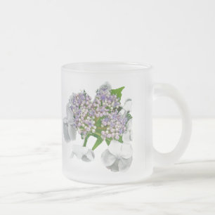 Blue Lace Cap Hydrangea Mattglastasse