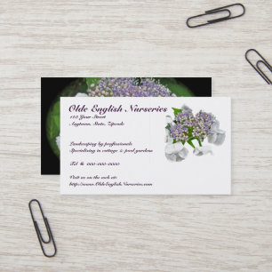 Blue Lace Hydrangea Business Card Visitenkarte