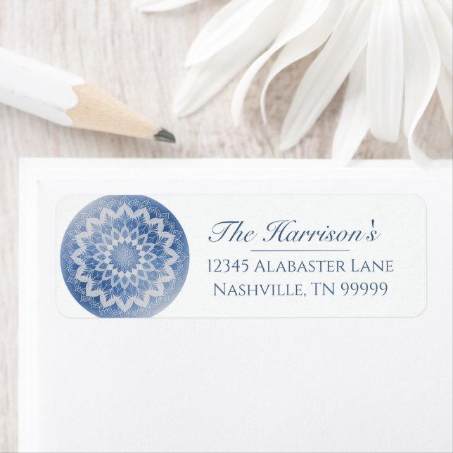 Blue Lace Mandala Wedding Address (Insitu)
