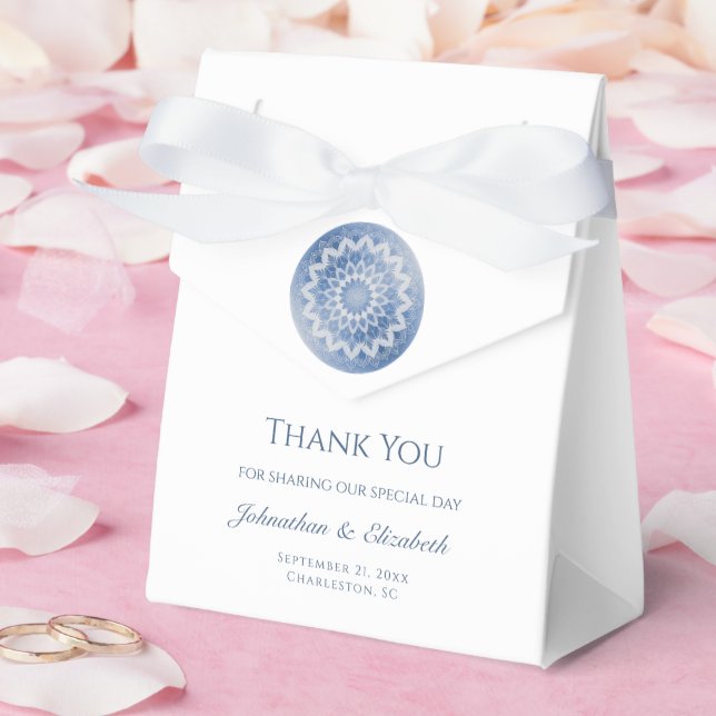 Blue Lace Mandala Wedding Geschenkschachtel (Hochzeit)