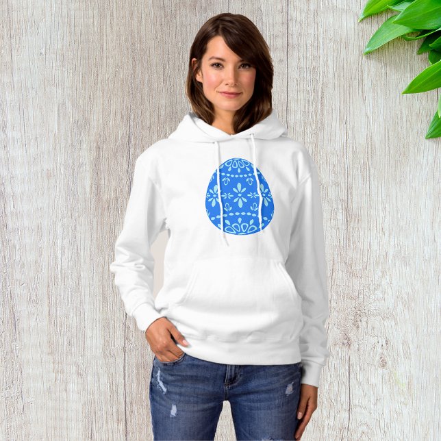 Blue Lace Oaster Egg Womens Hoodie (Von Creator hochgeladen)