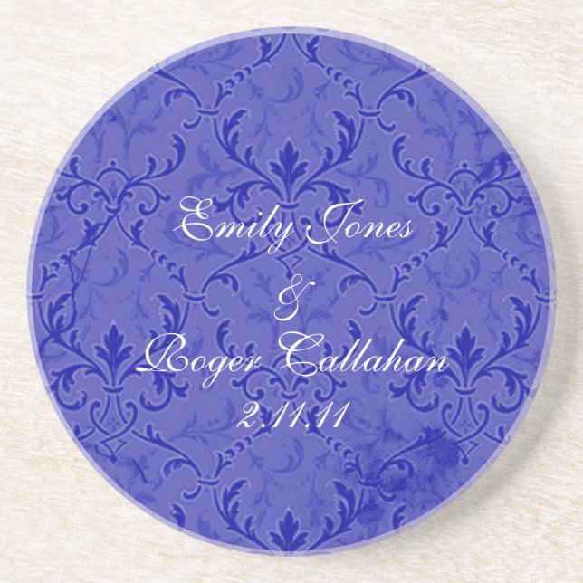 Blue Lace Wedding Untersetzer (Vorne)