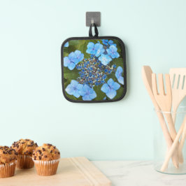 Blue Lacecap Hydrangea Bloom Floral Topflappen