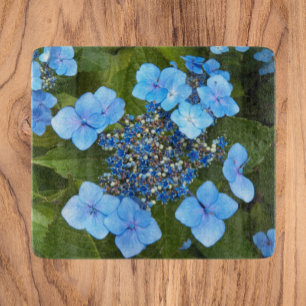 Blue Lacecap Hydrangea Floral Schneidebrett