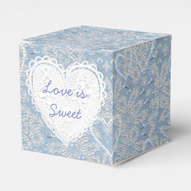 Blue Lacey Hört dich Cupcake Box Geschenkschachtel (Vorderseite)