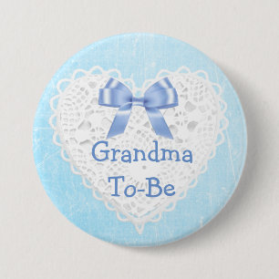 Blue Lacy Großmutter-to-Be-Baby-Duschknopf Button