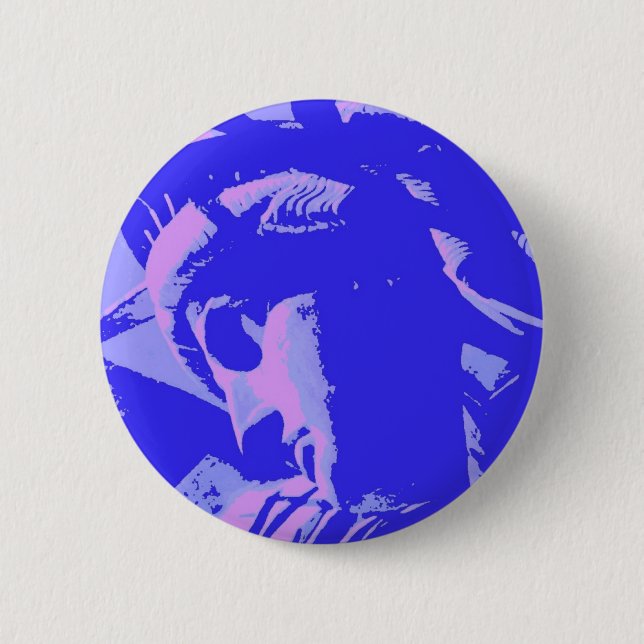 Blue Lady Liberty Button (Vorderseite)