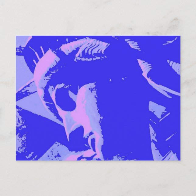 Blue Lady Liberty Postkarte (Vorderseite)